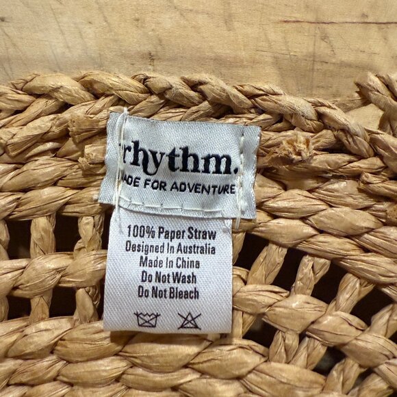 Rhythm Round Straw Bag Woven Rattan Shoulder Bag Boho Coastal Chic - Picture 2 of 16